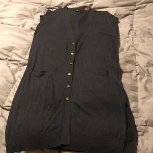 Long button-up sweater